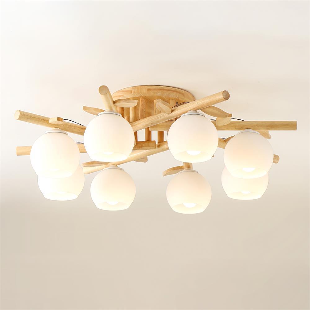 Candeeiro de teto Willow em madeira minimalista