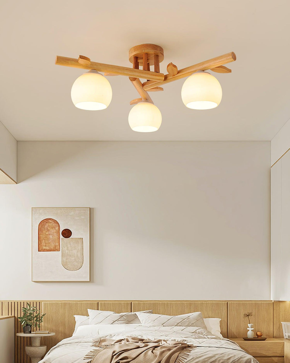 Candeeiro de teto Willow em madeira minimalista