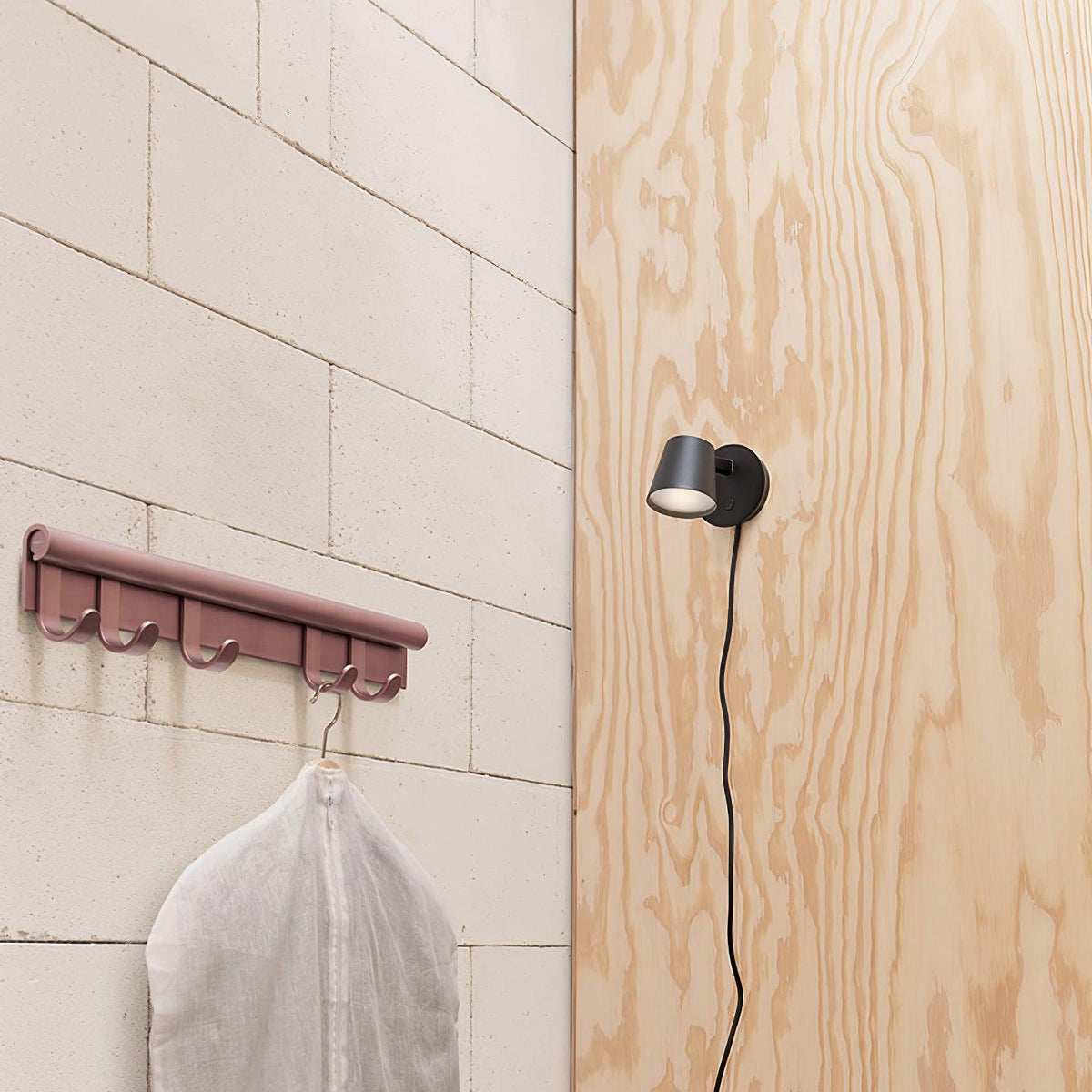 Tirwen moderne minimalistisk væglampe med stik