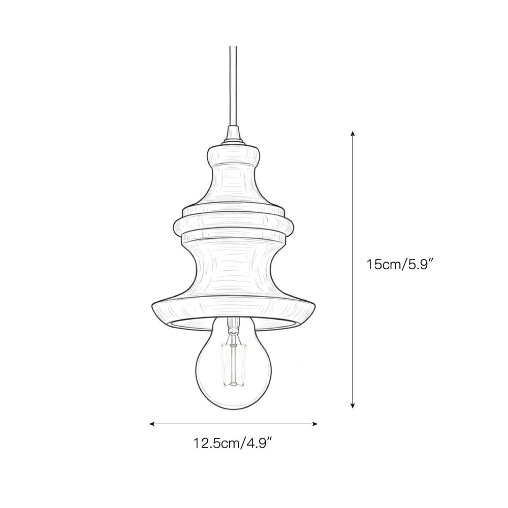 Vornel-trælampe med ledning