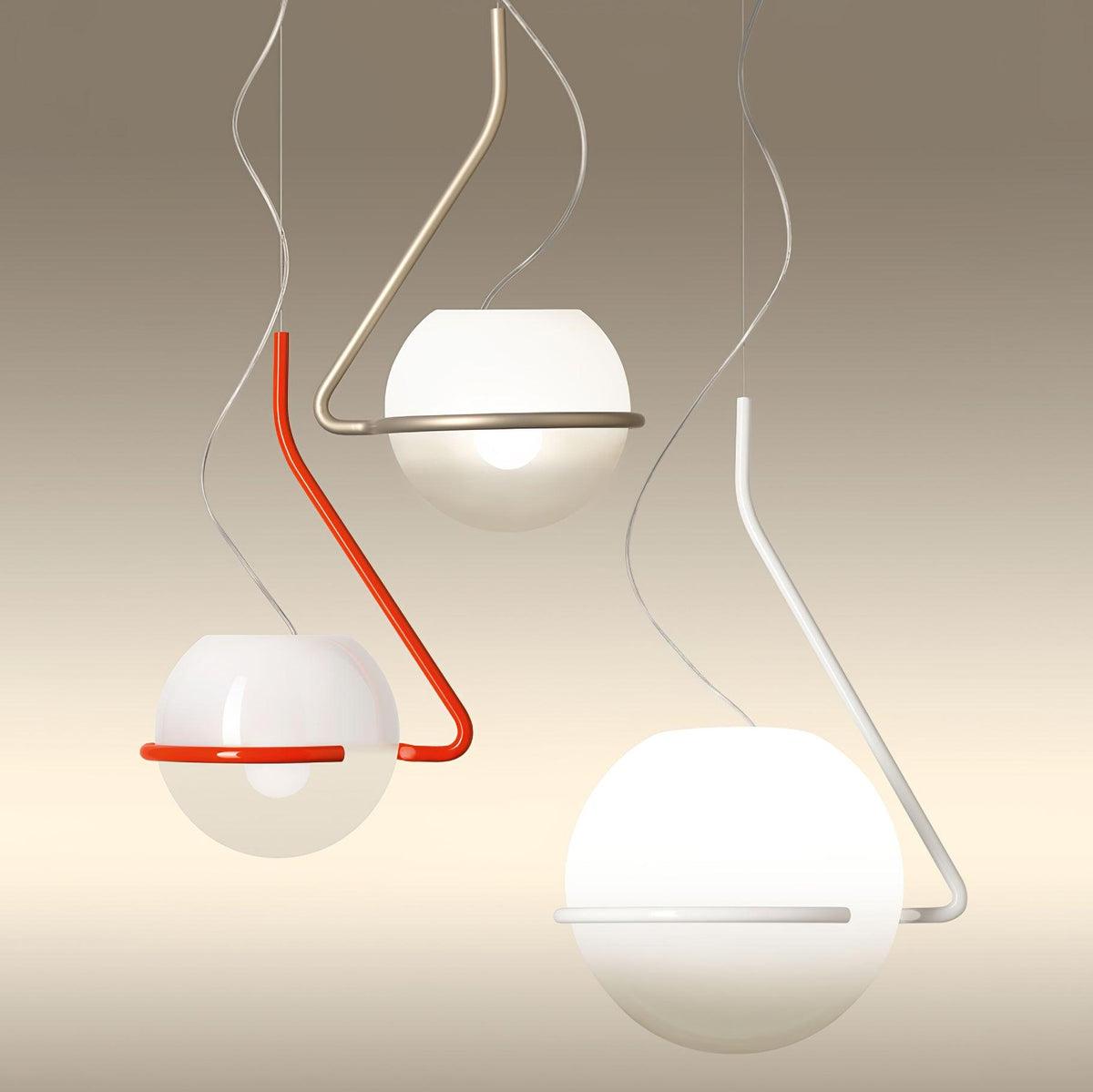 Minimalistisk cirkelformad pendellampa