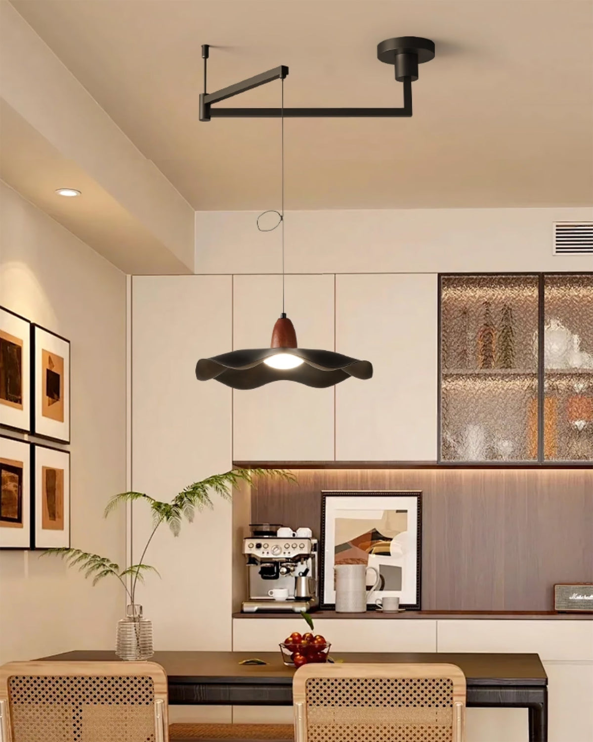 Rivireria pendellampe med svingarm