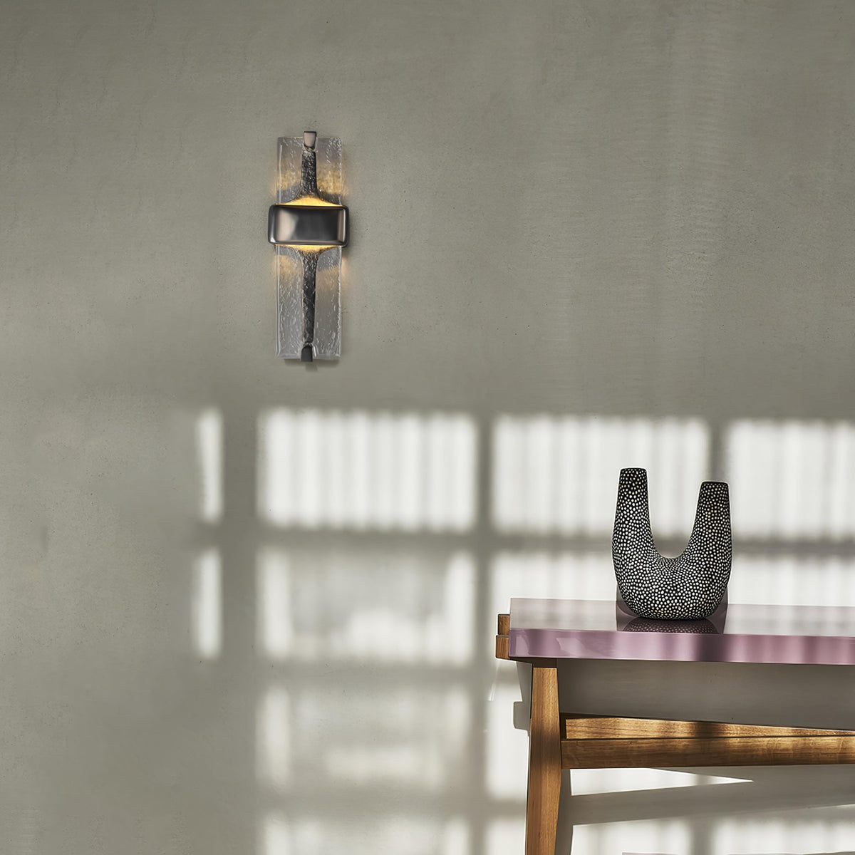 Ilmara exklusiv nordisk konstnärlig vägglampa i glas