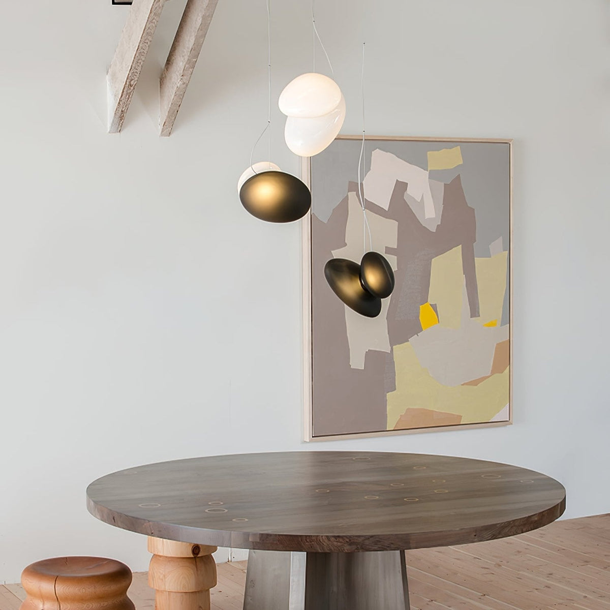 Mervan pendellampe i matteret glas