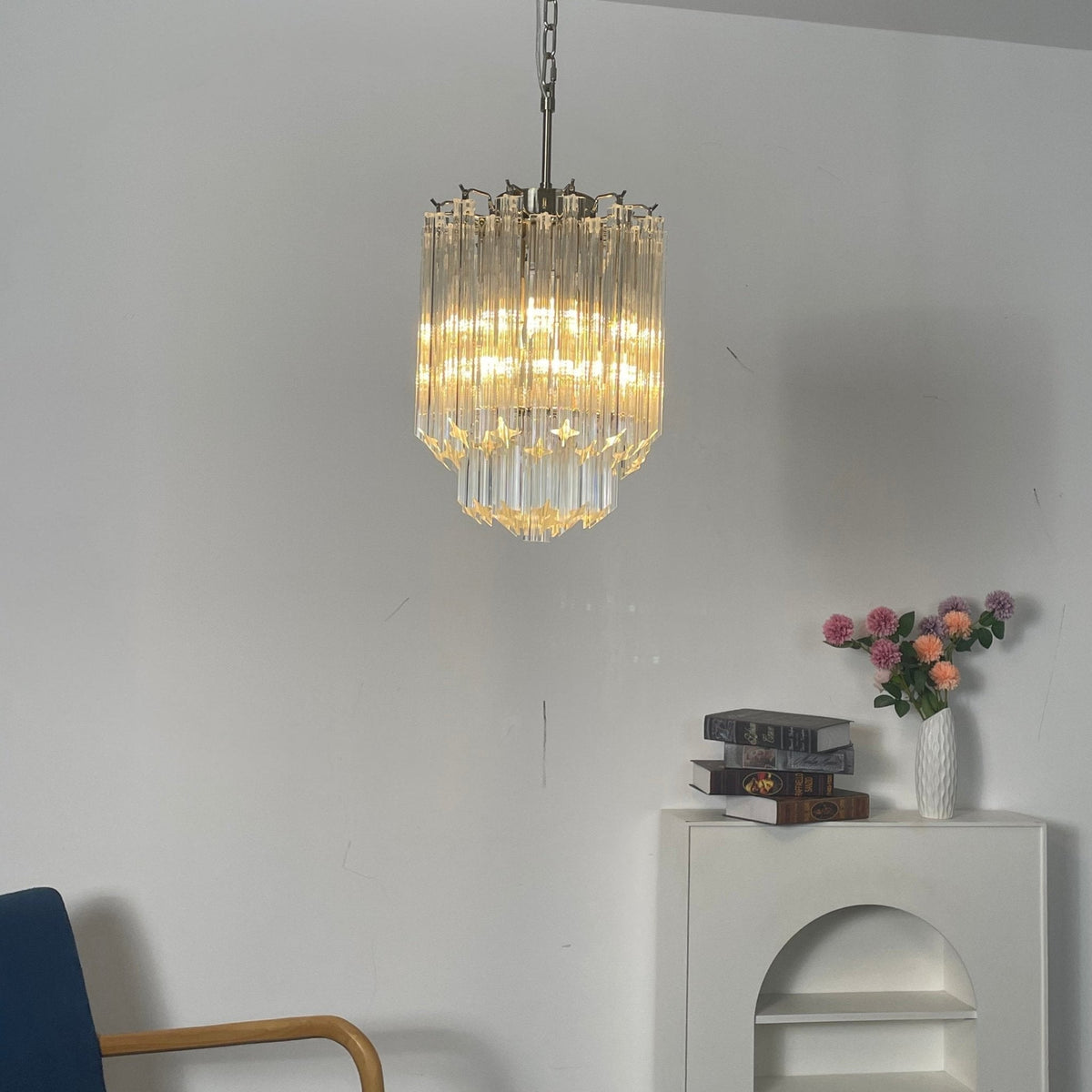 Luph transparent prismaljuskrona i Murano-glas