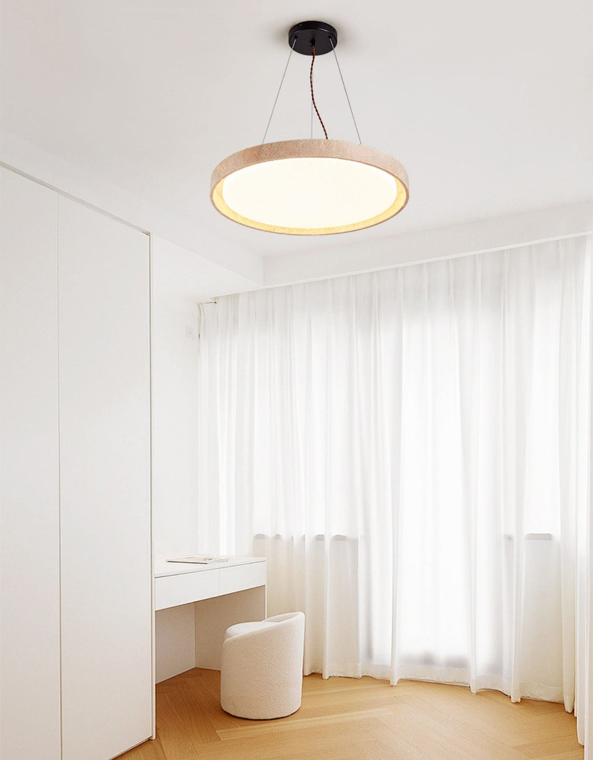 Seranena Travertin Circle LED-pendel