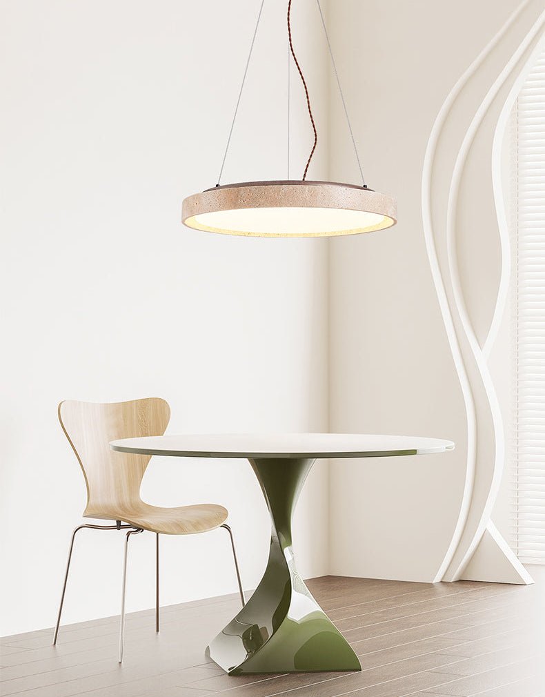 Seranena Travertin Circle LED-pendel