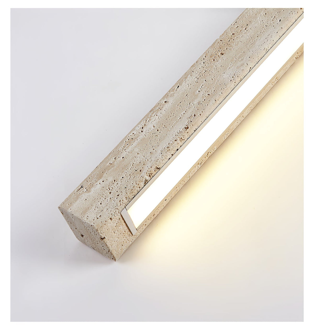 Valinian minimalistisk linjär taklampa i travertin