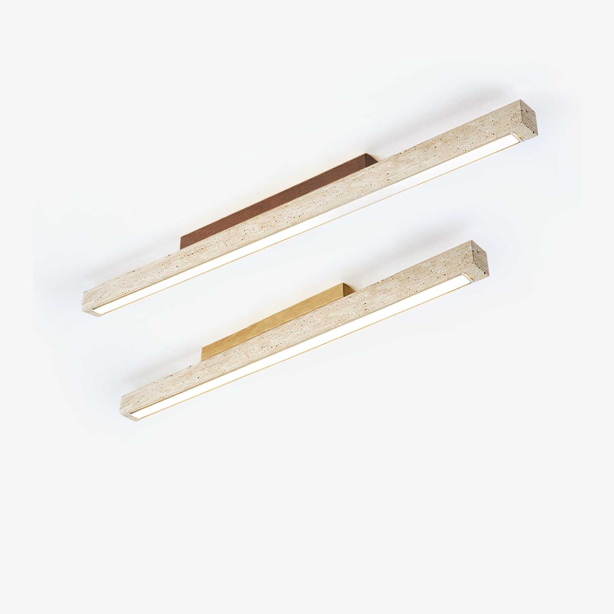 Valinian minimalistisk linjär taklampa i travertin