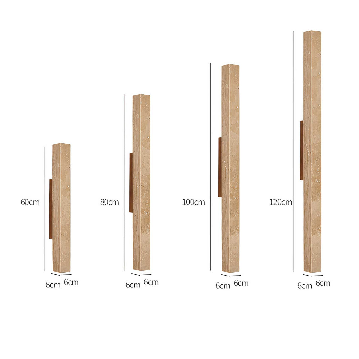 Noriira minimalistisk vägglampa i travertin