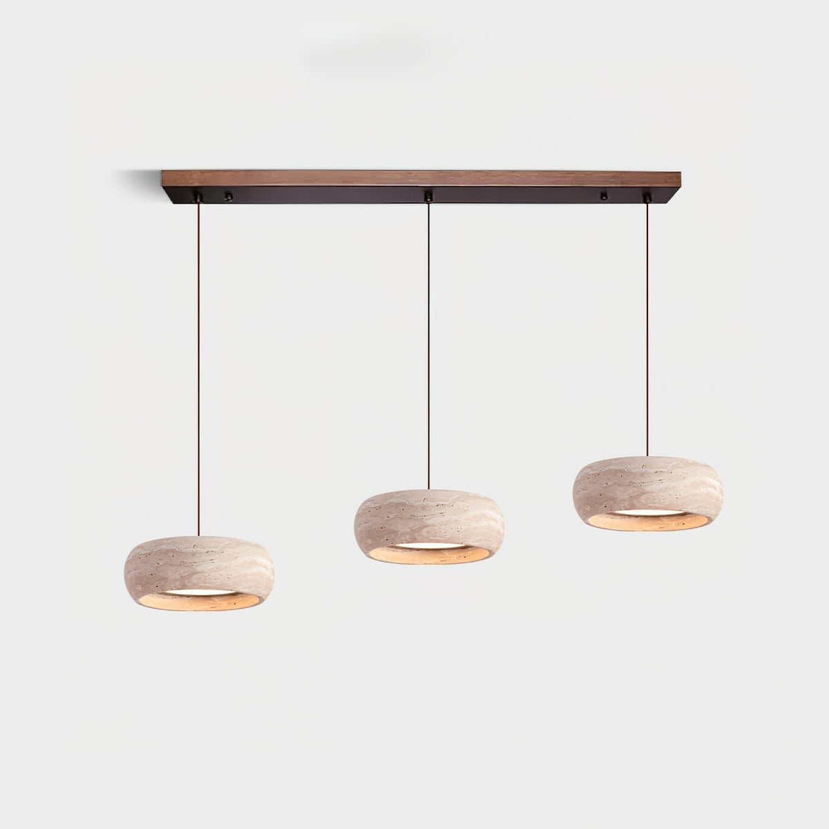 Ritta Donut-Shaped Pendant Lights Travertine