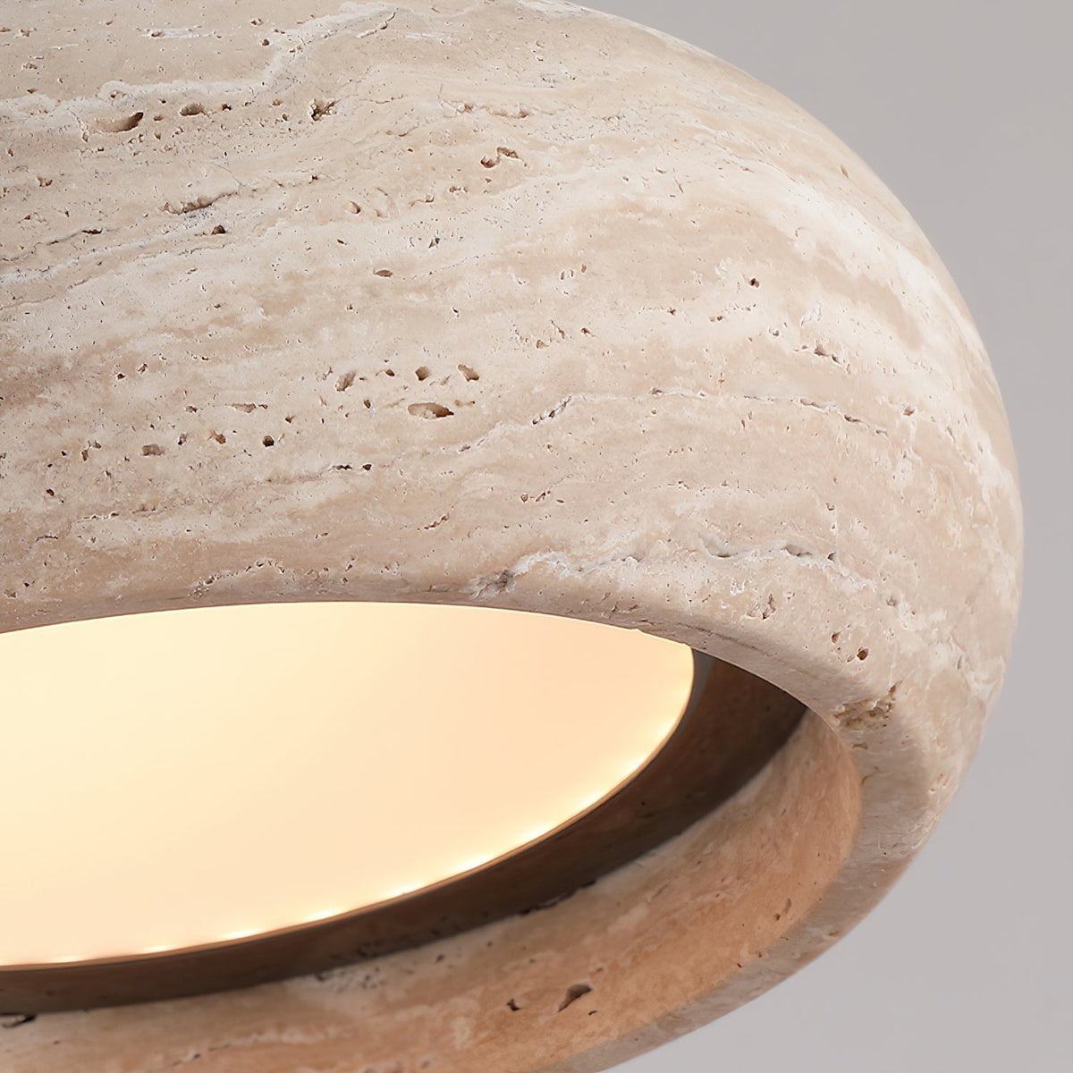 Ritta Donut-Shaped Pendant Lights Travertine