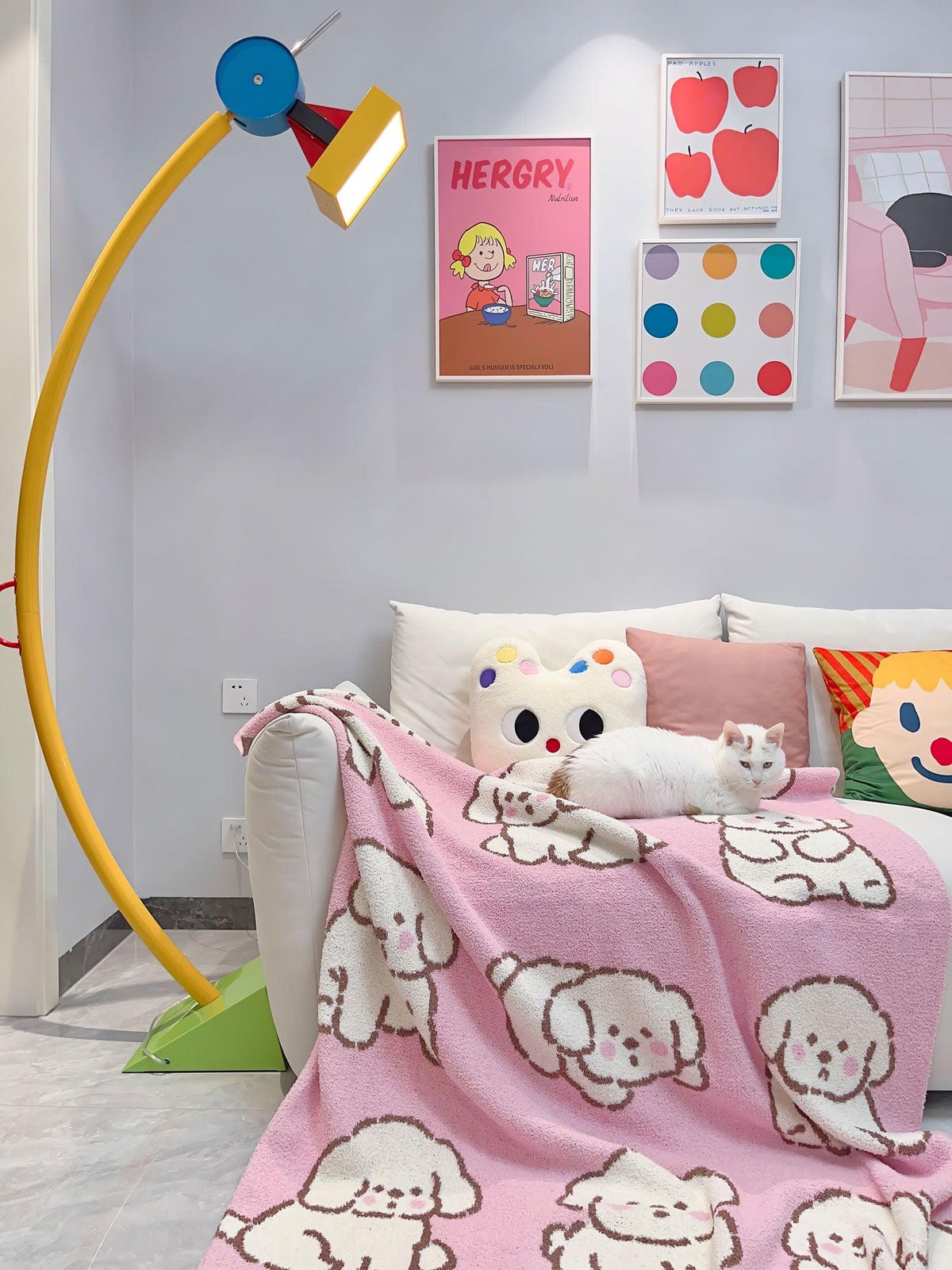 Ecori konstnärlig golvlampa i akryl