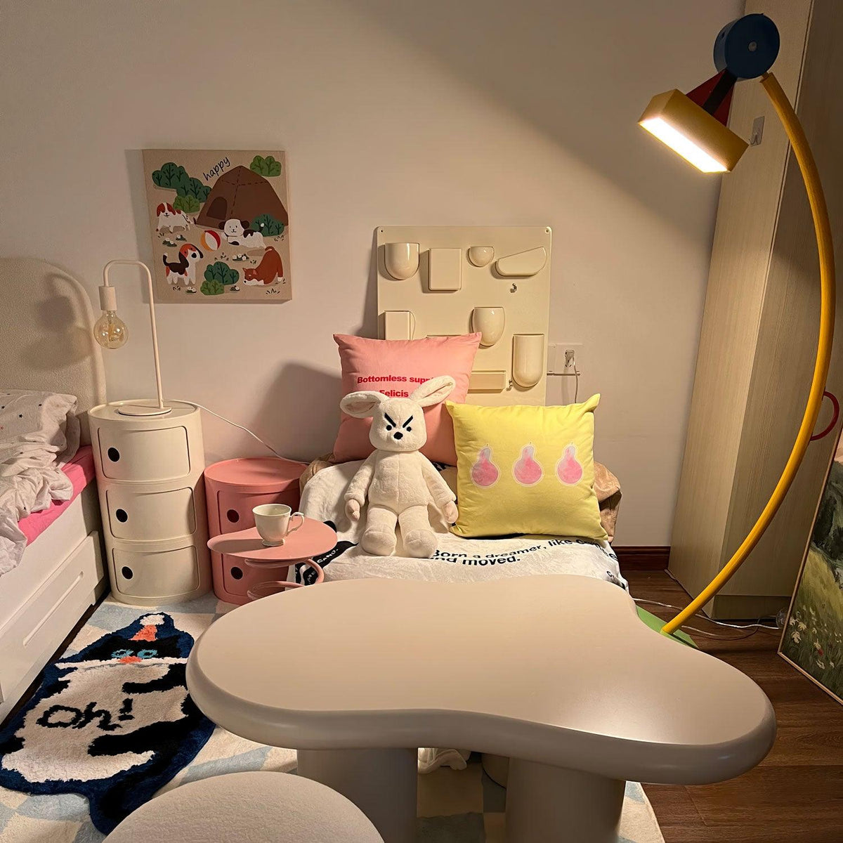 Ecori konstnärlig golvlampa i akryl