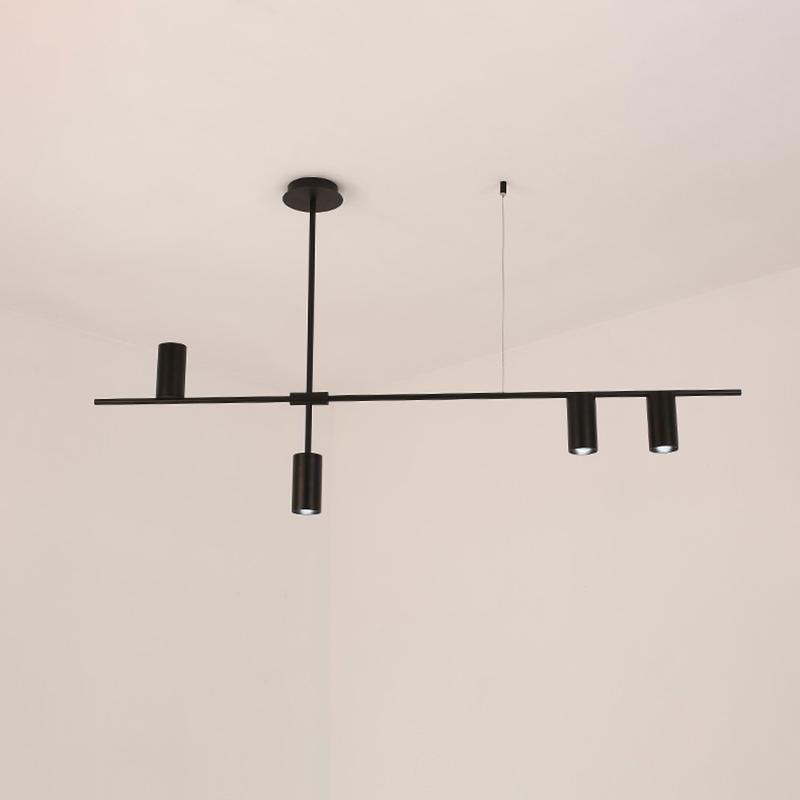 Candeeiro de teto Solenelle, cilindros lineares em latão, estilo tribal