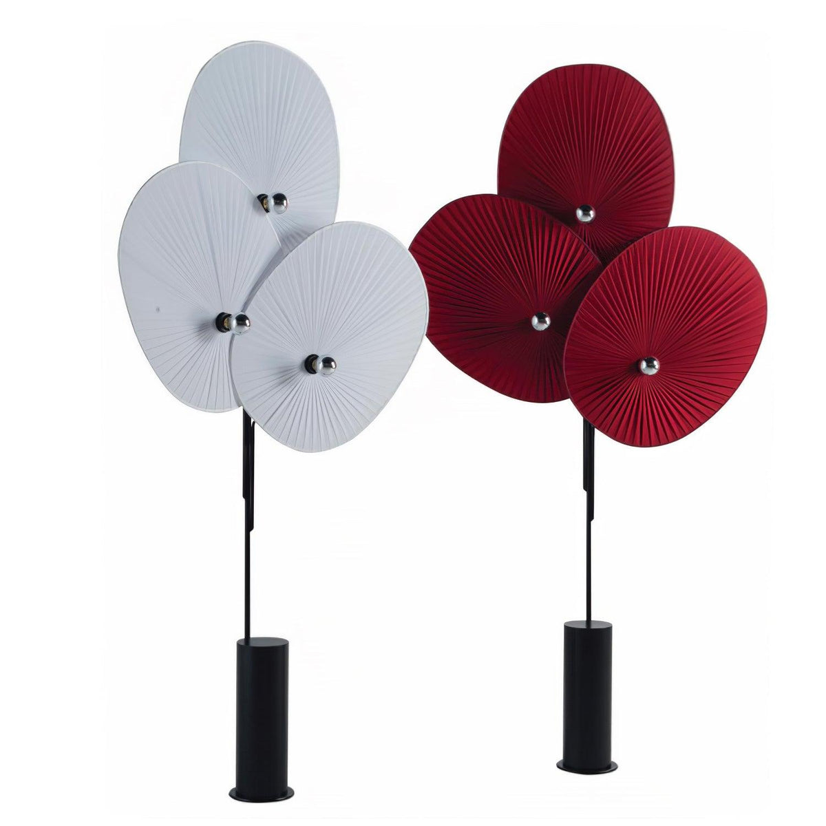 Candeeiro de pé Scarlet Petal em tecido