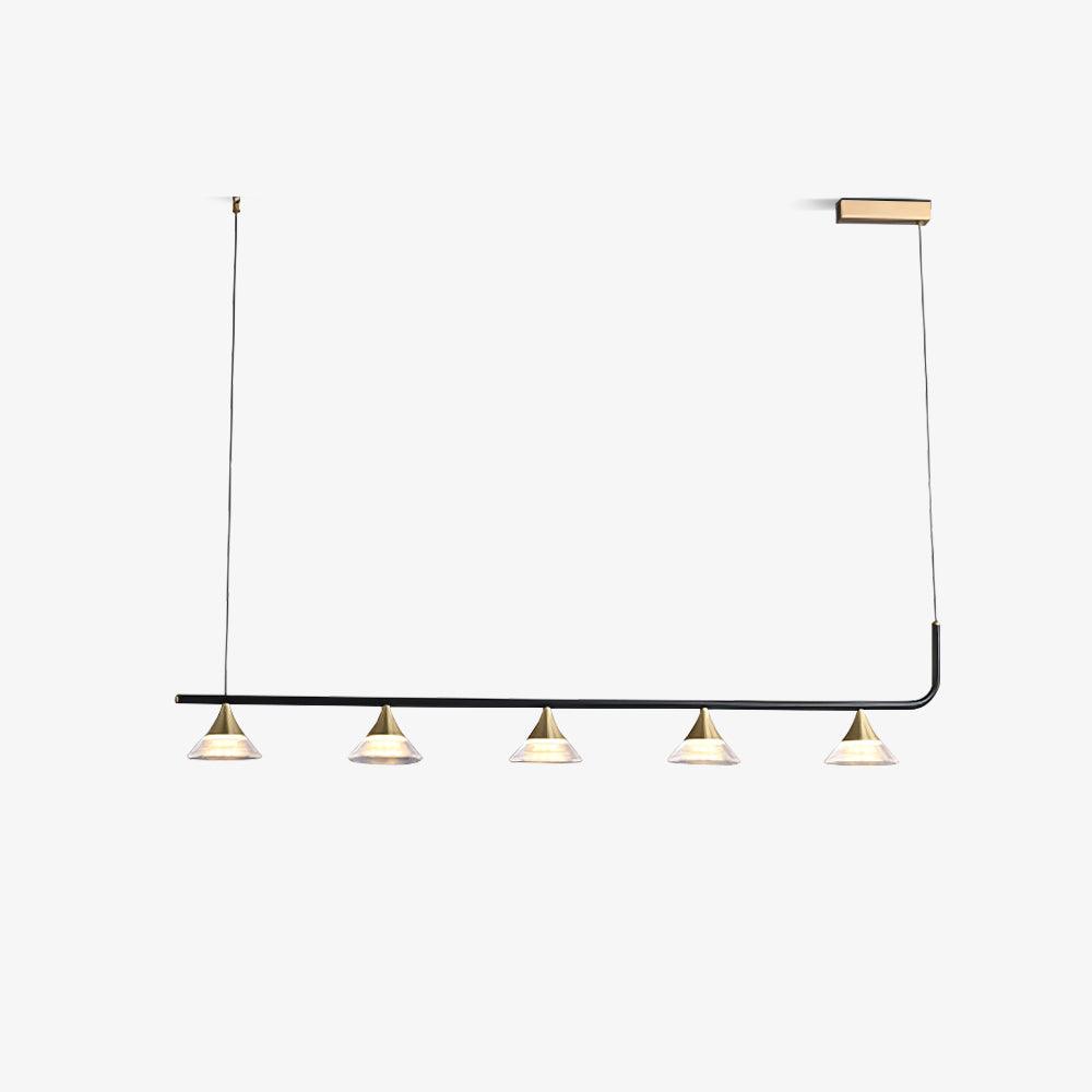 Auranielle moderne pendellampe i messing i mid-century-stil