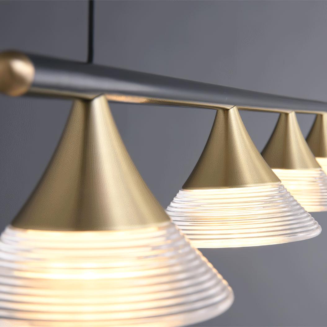 Auranielle moderne pendellampe i messing i mid-century-stil