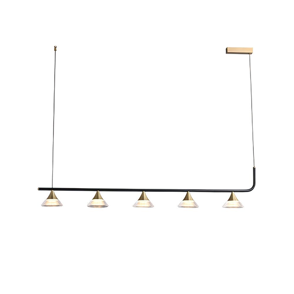 Auranielle moderne pendellampe i messing i mid-century-stil