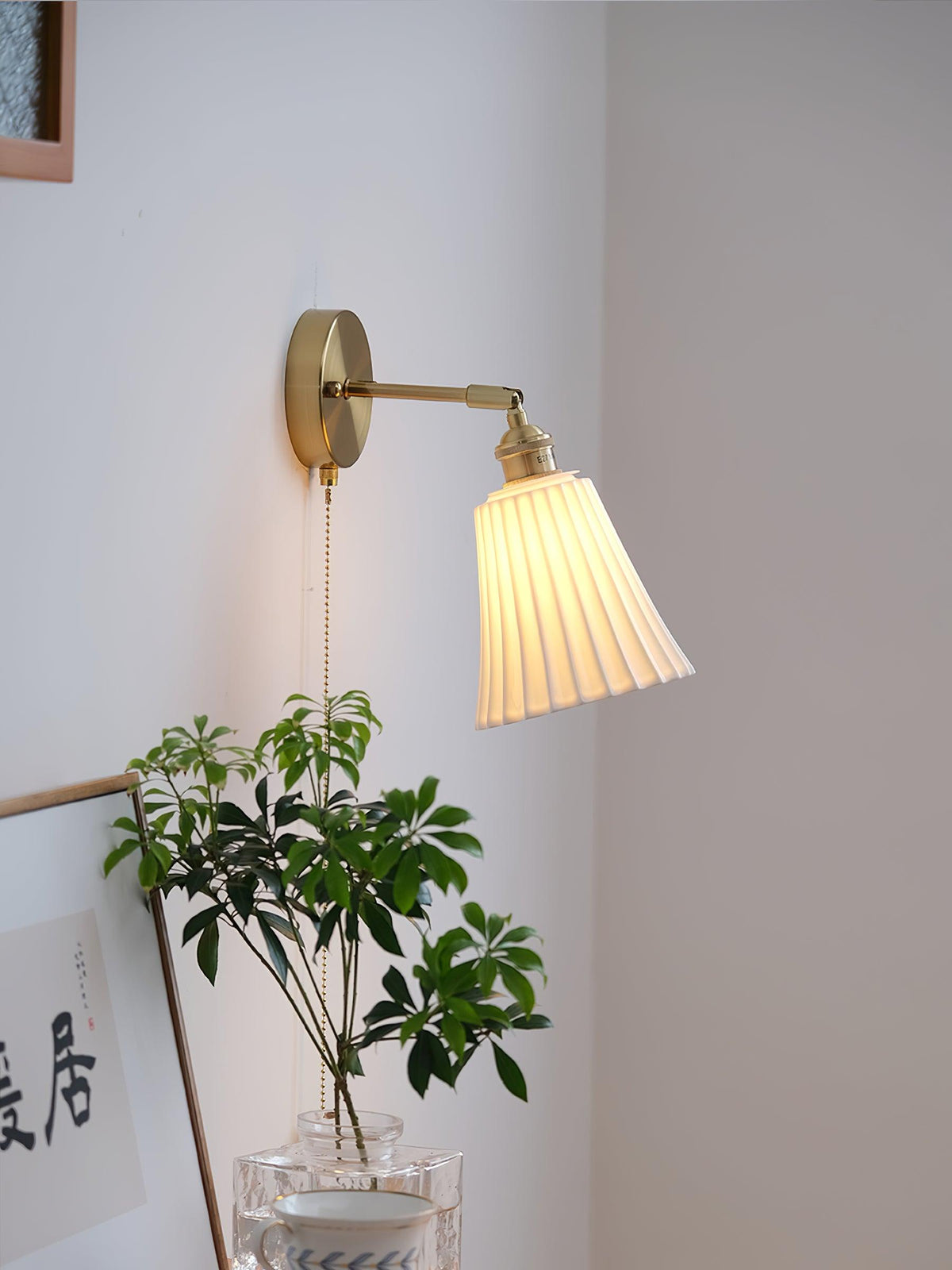 Nominex vintage vegglampi úr keramiki