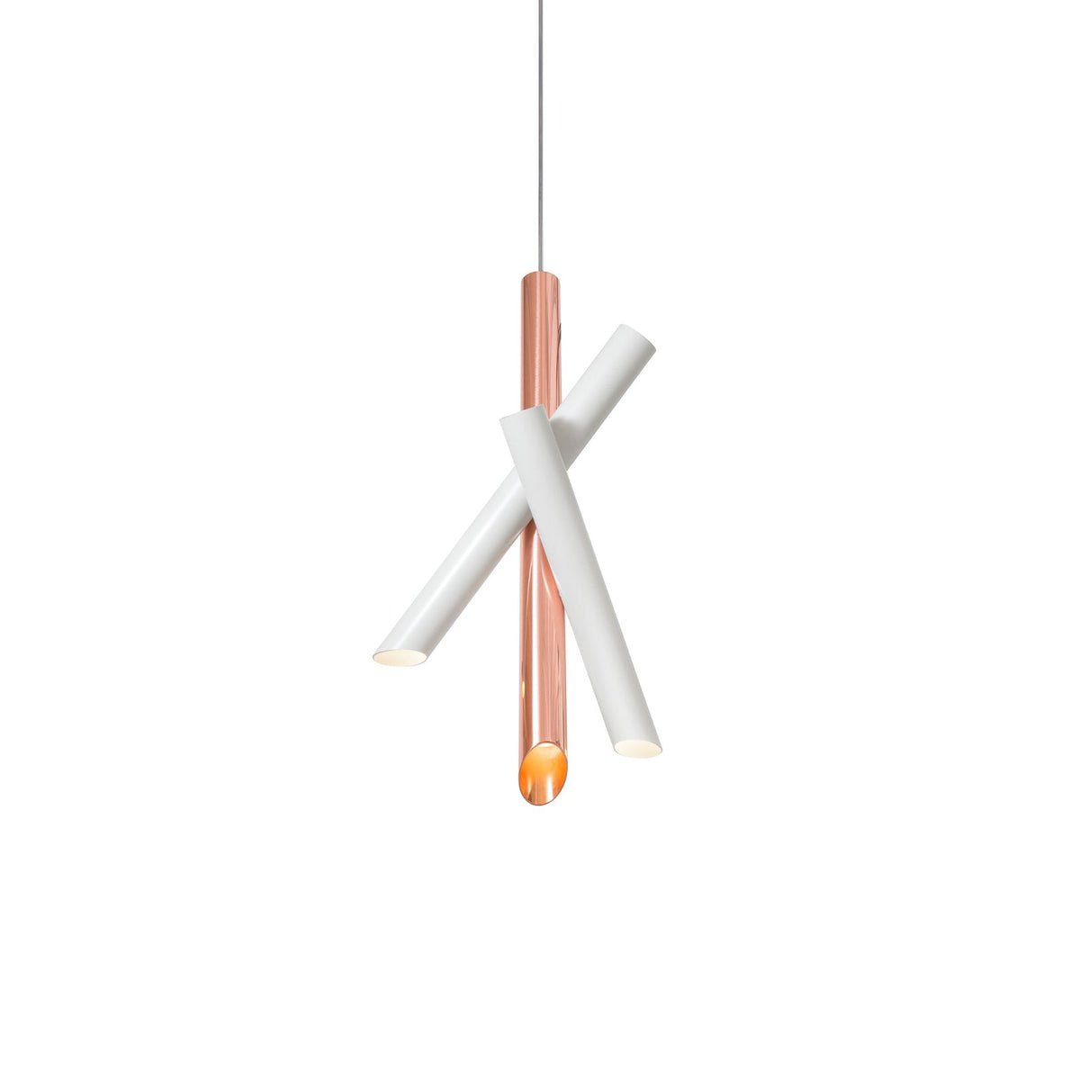 Erixon pendel med rør i aluminium, minimalistisk