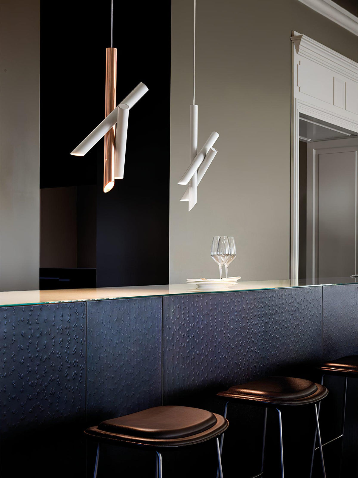 Erixon pendel med rør i aluminium, minimalistisk