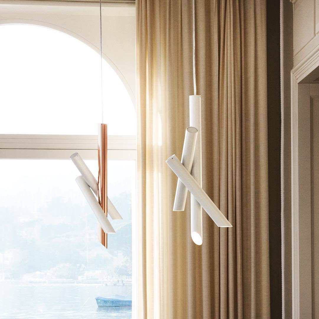 Erixon pendel med rør i aluminium, minimalistisk
