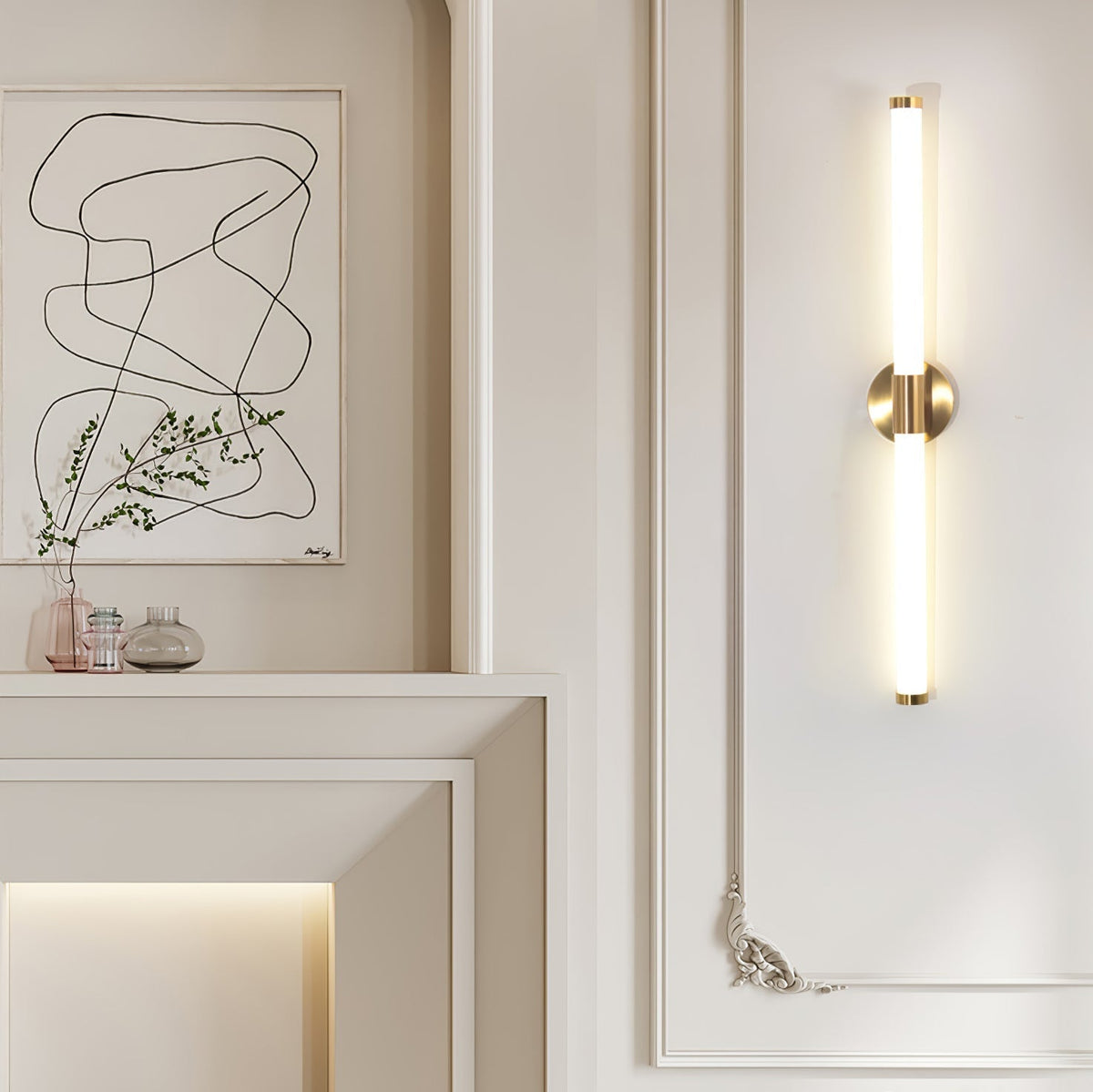 Cecarir kunstnerisk lineær LED-væglampe i Tubo-design