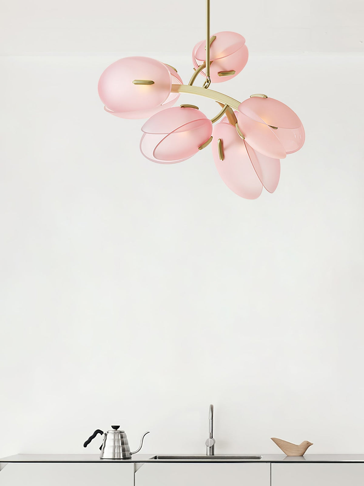 Blossom moderne glaslysekrone