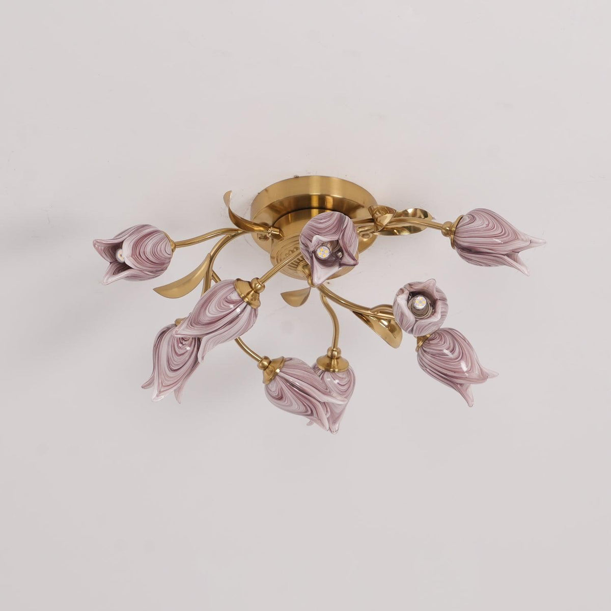 Vathaos Tulip Serenade loftslampe i glas