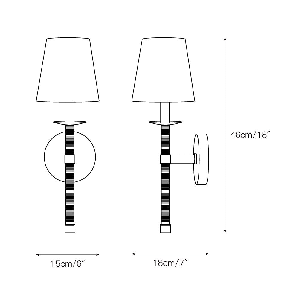 Aveninielle vägglampa