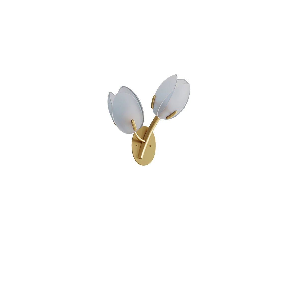Jovell nordisk konstnärlig vägglampa i form av en blomma av glas
