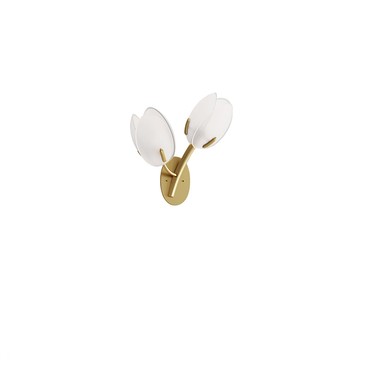 Jovell nordisk konstnärlig vägglampa i form av en blomma av glas