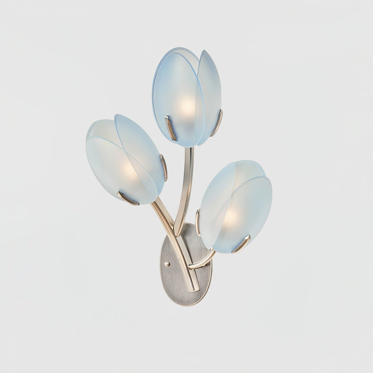 Jovell nordisk konstnärlig vägglampa i form av en blomma av glas
