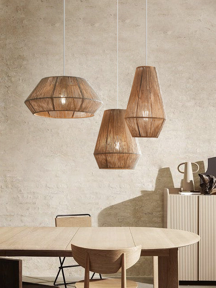Navenwick facetteret pendel-lampe med reb
