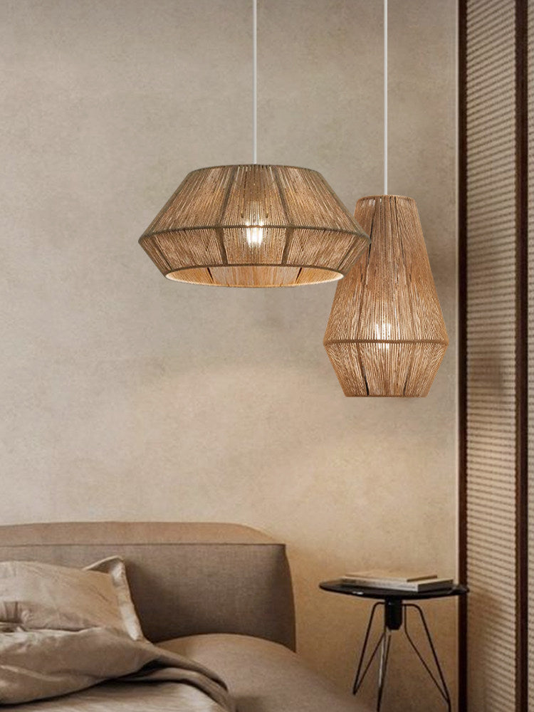 Navenwick facetteret pendel-lampe med reb