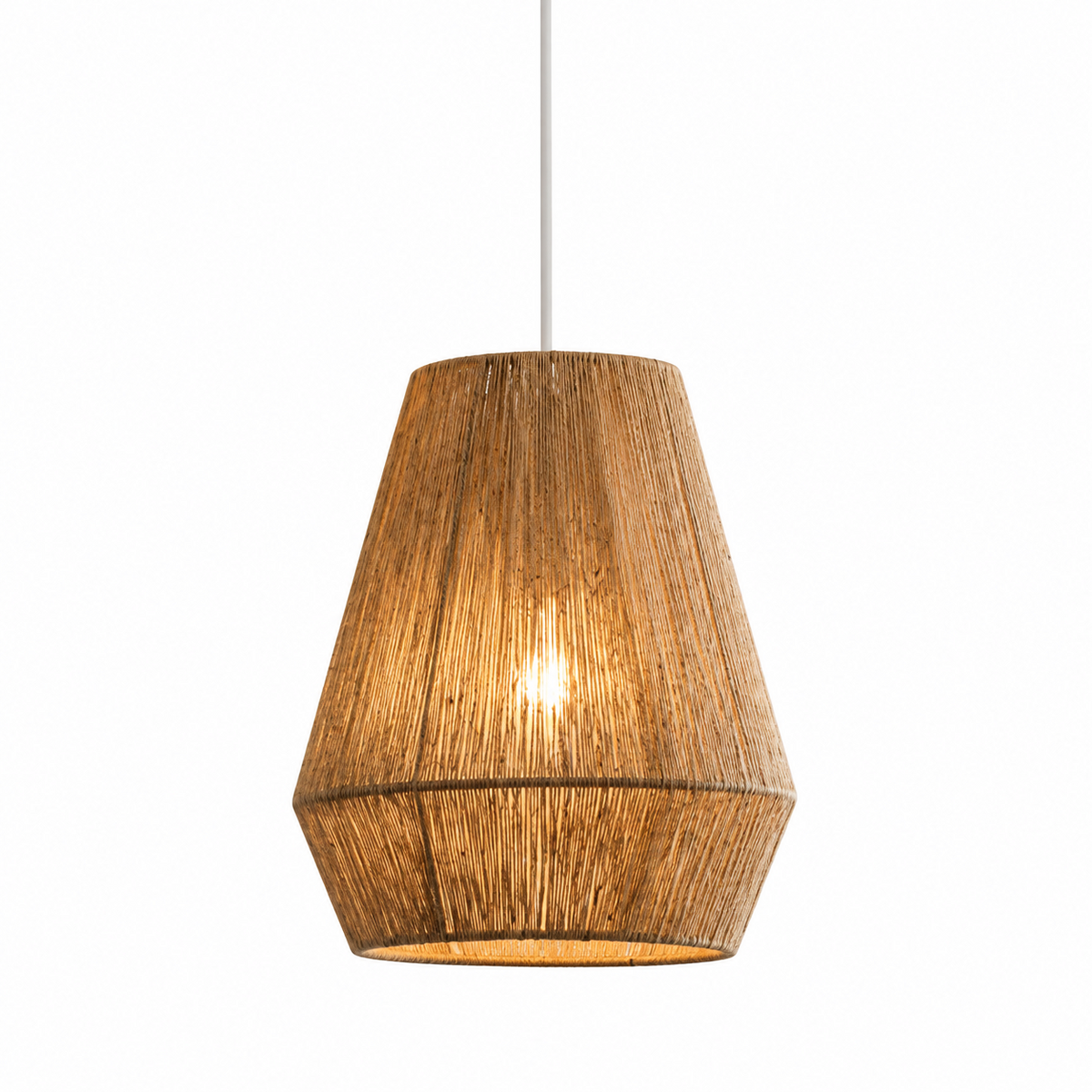 Navenwick facetteret pendel-lampe med reb