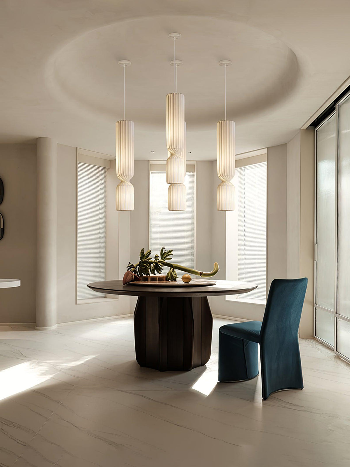 Candeeiro suspenso minimalista em PVC Twist