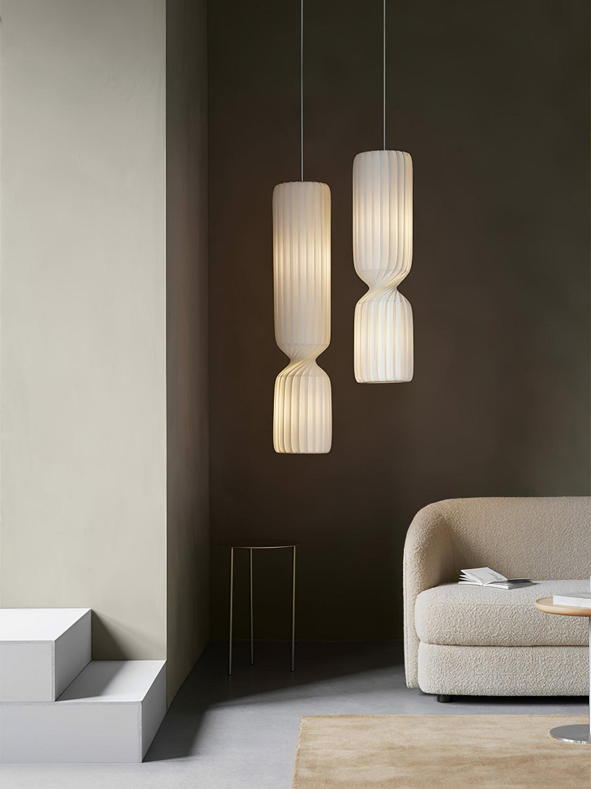 Candeeiro suspenso minimalista em PVC Twist