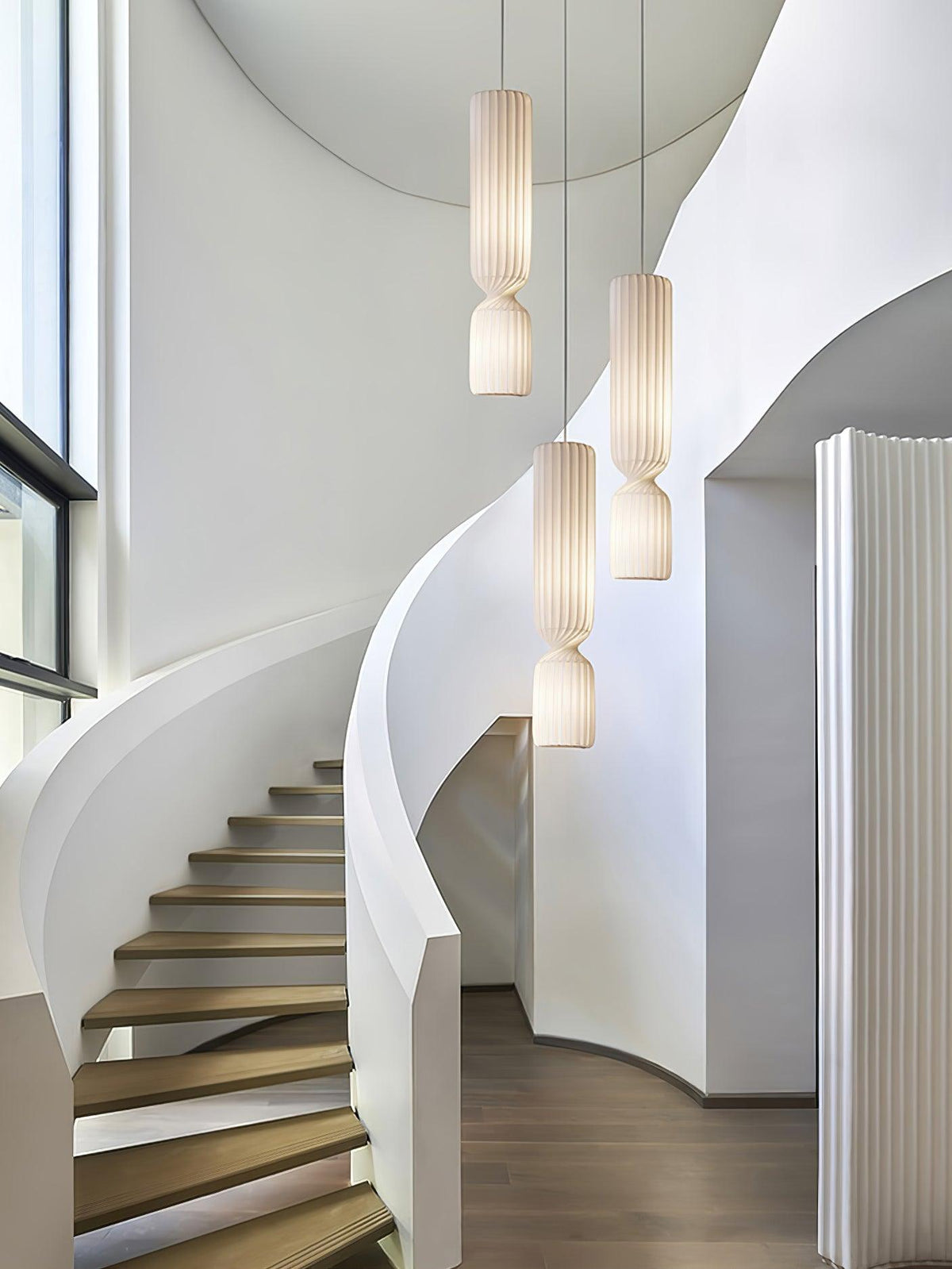 Candeeiro suspenso minimalista em PVC Twist