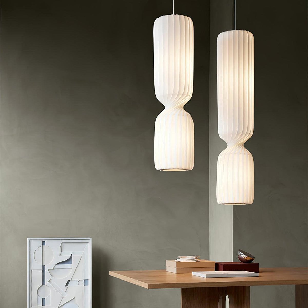 Candeeiro suspenso minimalista em PVC Twist