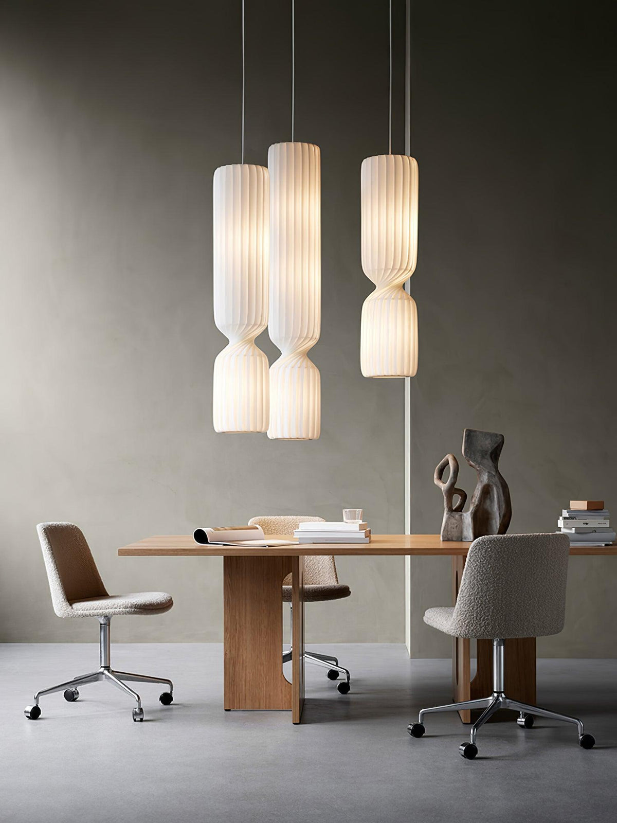 Candeeiro suspenso minimalista em PVC Twist