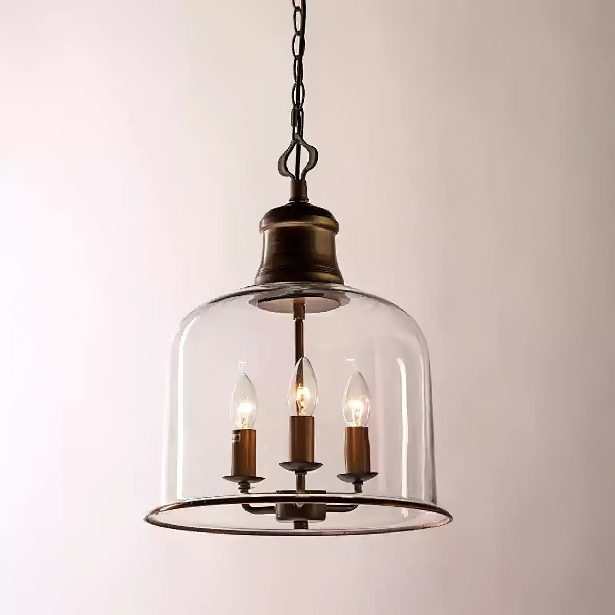 Celaniella vintage-pendel i glas med elegant udtryk
