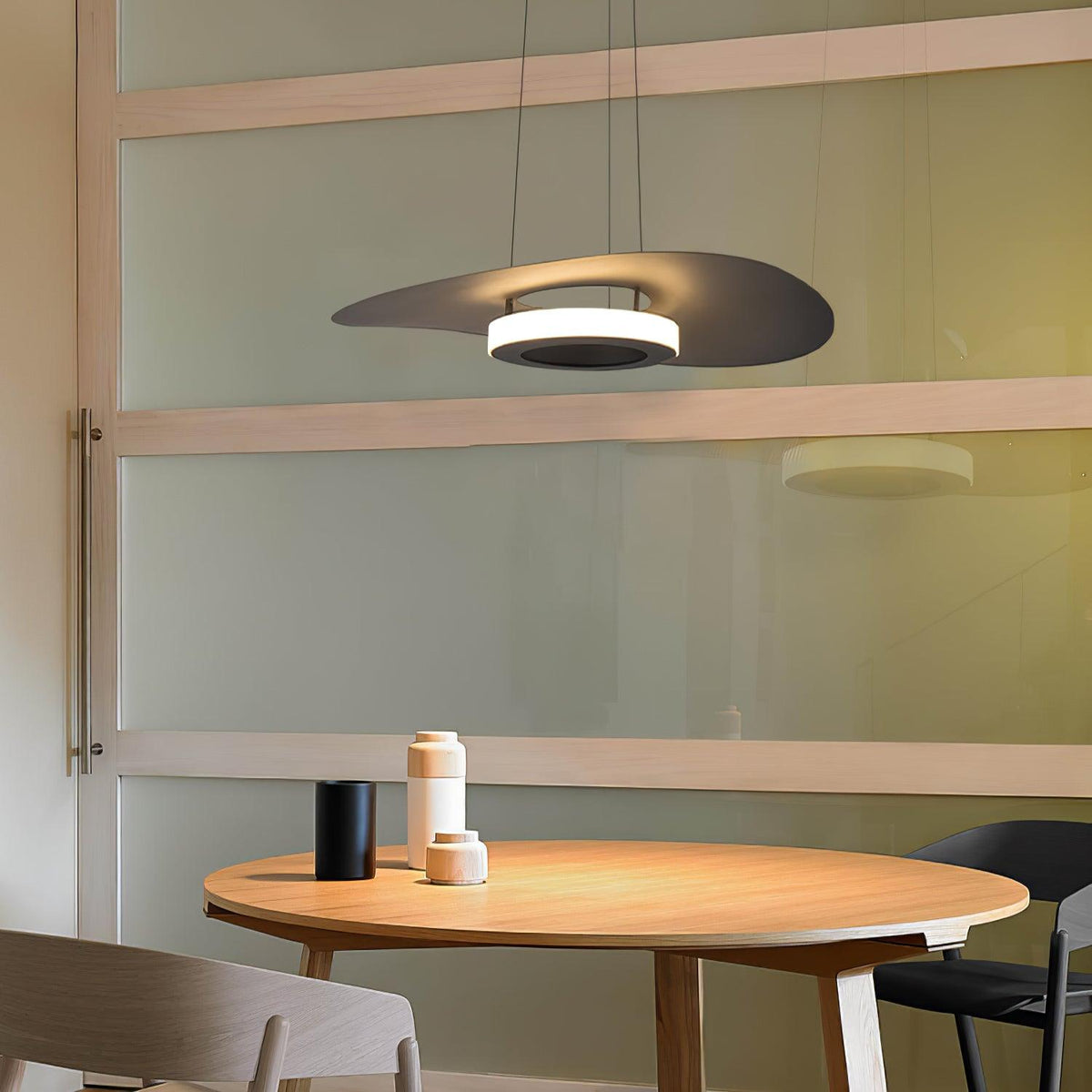 Woka, minimalistinen alumiininen UFO-rengasriippuvalaisin