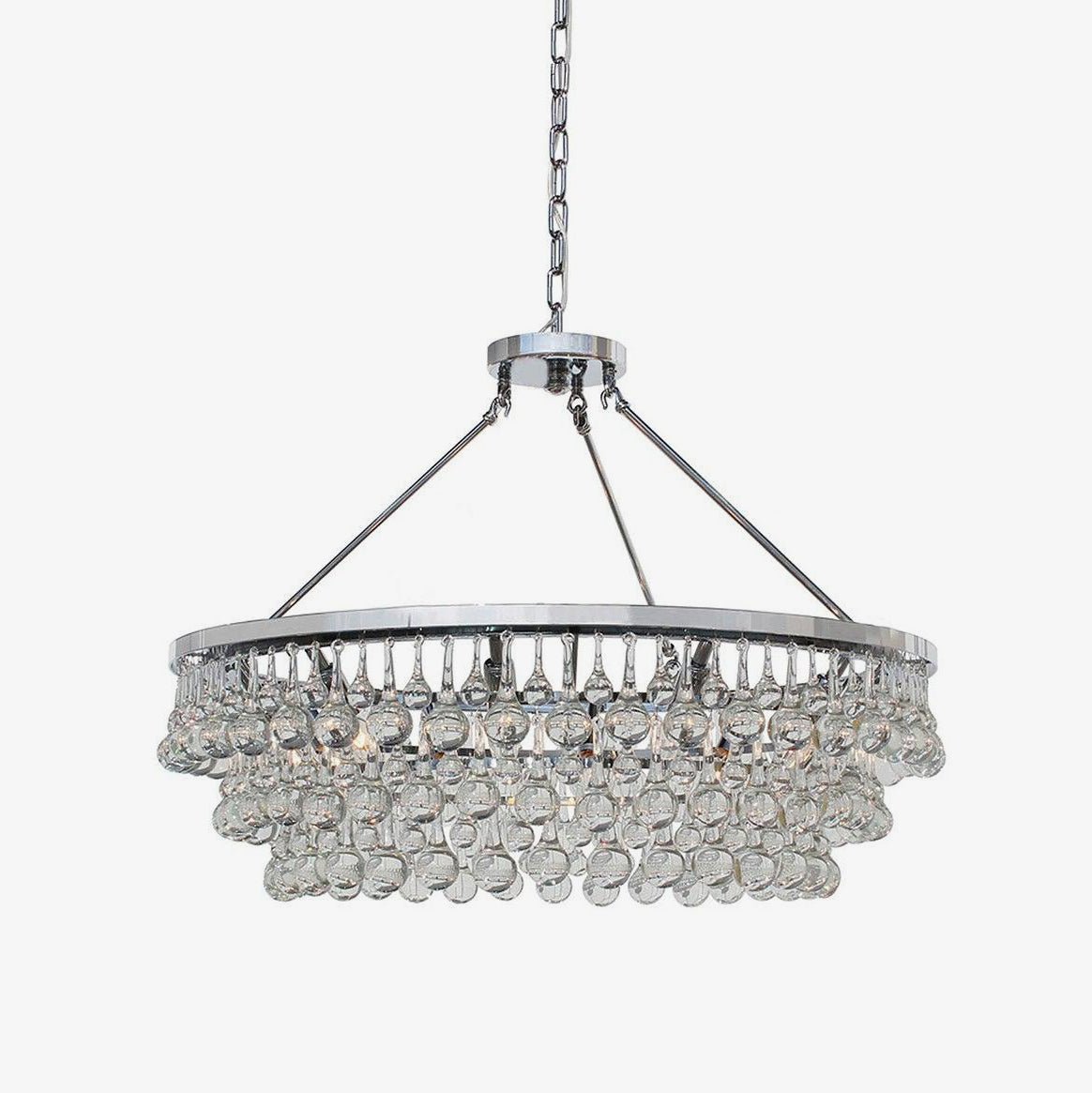 Candeeiro de teto suspenso de cristal luxuoso, único e escalonado Avelis pós-moderno