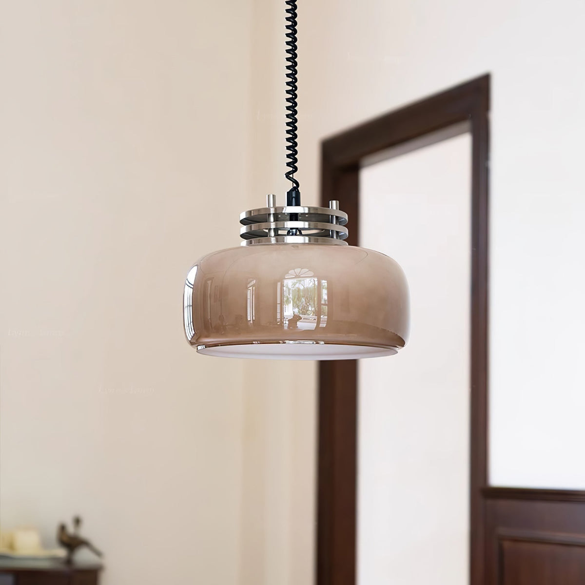 Quorin industriell pendellampa i glas