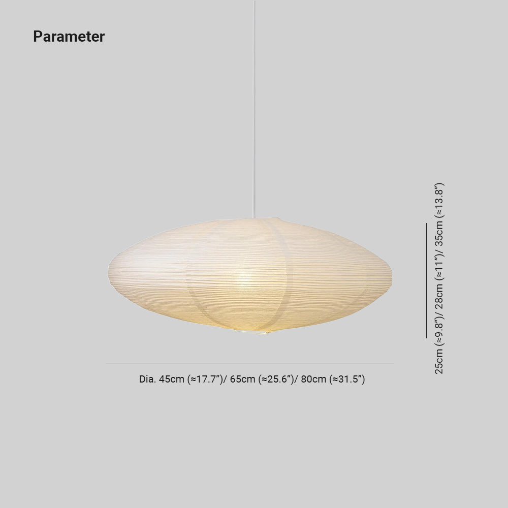 Senten washi-paperinen riippuvalaisin