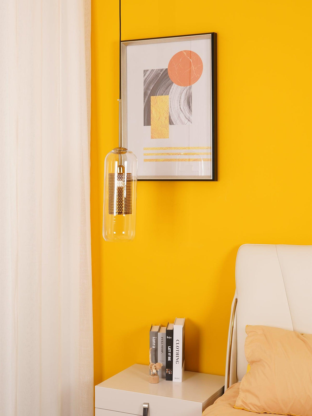 Sypharil minimalistisk pendellampe i glas