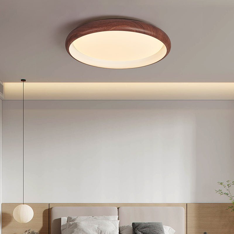 Candeeiro de teto moderno minimalista em nogueira Zesolis