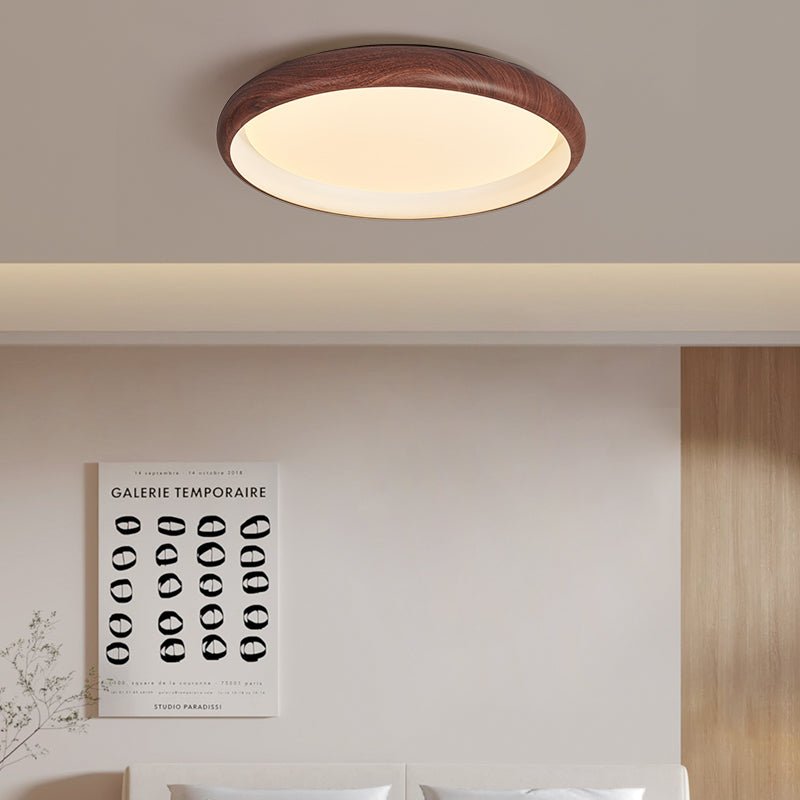 Candeeiro de teto moderno minimalista em nogueira Zesolis